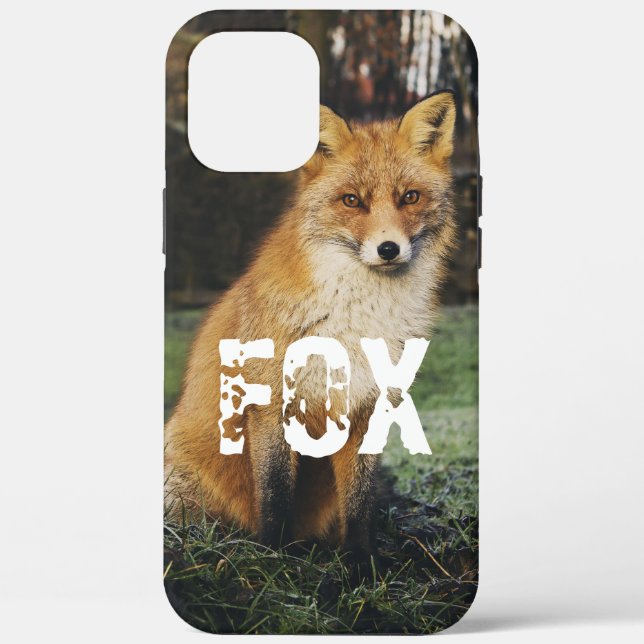 Custom photo adorable animal Fox cute nature green Case-Mate iPhone Case (Back)
