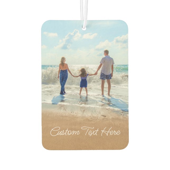 Custom Photo Air Freshener Your Photos and Text (Back)
