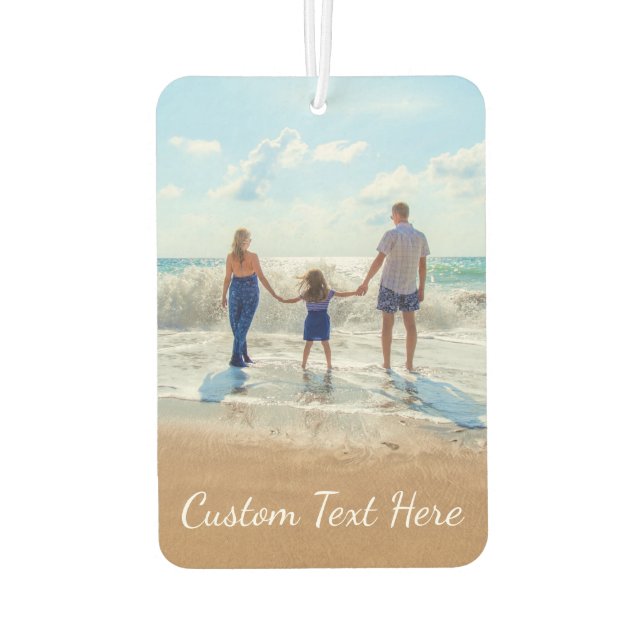 Custom Photo Air Freshener Your Photos and Text (Back)