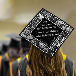 Custom Photo All That I Am & Hope To Be Graduation Graduation Cap Topper