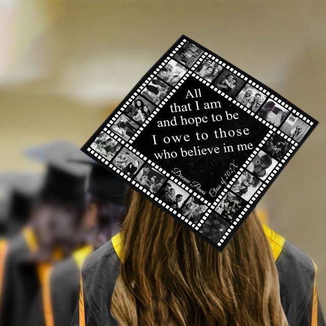 Custom Photo All That I Am & Hope To Be Graduation Graduation Cap Topper (Creator Uploaded)