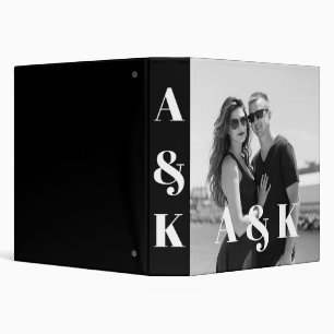 Custom Photo and Large Monogram Initials Binder