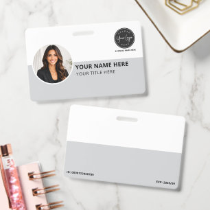 Custom Photo and Logo Business Badge