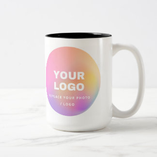 Custom Photo and Logo Mugs: Personalize Your Gift Two-Tone Coffee Mug