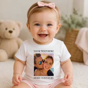 Custom Photo and Message Personalized Baby T-Shirt