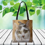 Custom Photo and Name Double Sided Tote Bag<br><div class="desc">Upload a photo, add a name or text, and easily create your personalized double-sided photo tote bag. Click CUSTOMIZE FURTHER to change the text colour. You can TRANSFER this DESIGN on other Zazzle products and adjust it to fit most of the Zazzle items. Standard Studio designs are made in high-resolution...</div>