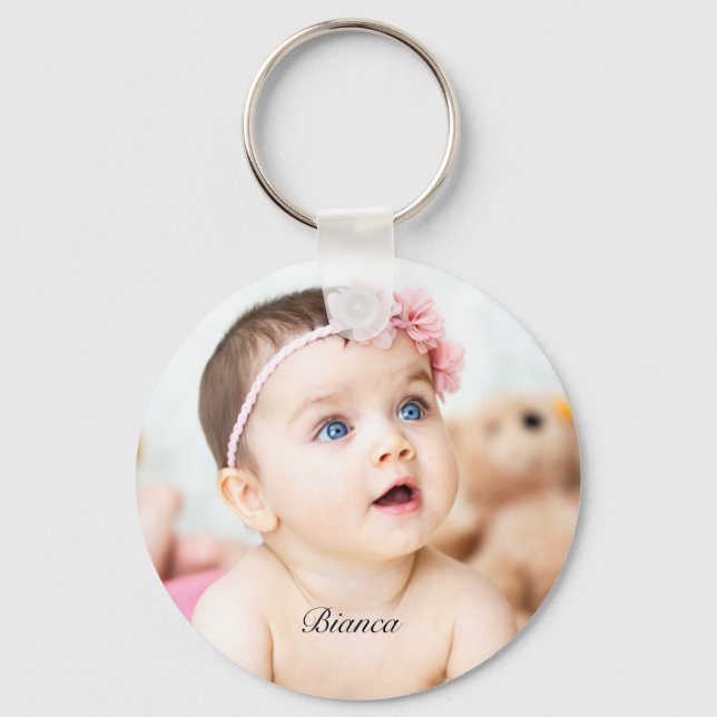 Custom Photo and name Keychain (Front)