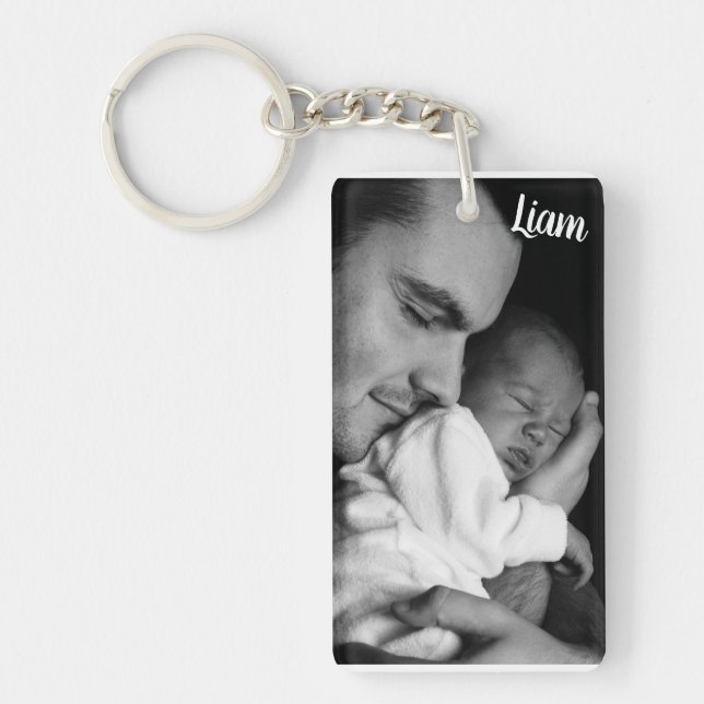 Custom photo and name keychain personalized (Devant)