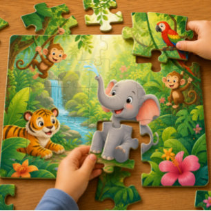 Custom Photo and Name Kids Puzzle