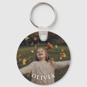 Custom Photo and Name Personalized Child Keychain