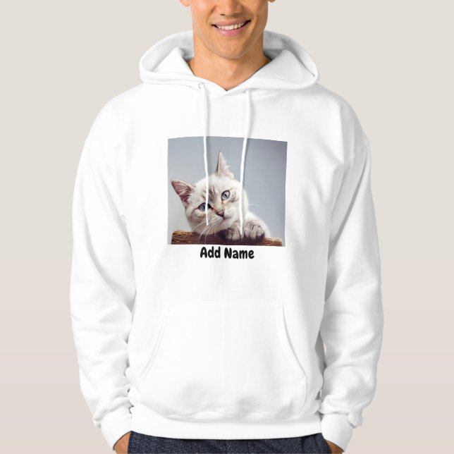 Custom Photo and Name Personalized  Hoodie (Front)