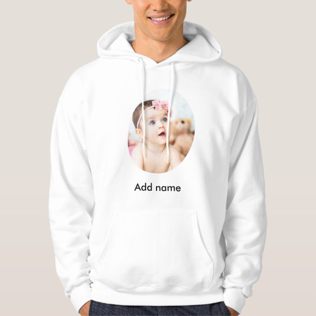 Custom Photo and Name Personalized Hoodie (Front)