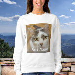 Custom Photo and Name Personalized Sweatshirt<br><div class="desc">Upload a photo, add a name or text, and easily create your personalized photo sweatshirt. Click CUSTOMIZE FURTHER to change the text colour. You can TRANSFER this DESIGN on other Zazzle products and adjust it to fit most of the Zazzle items. Standard Studio designs are made in high-resolution vector graphics...</div>