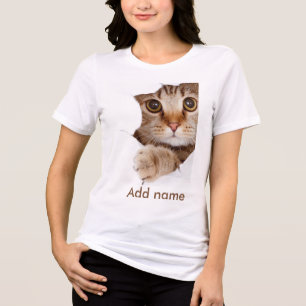 Custom Photo and Name Personalized Tri-Blend Shirt