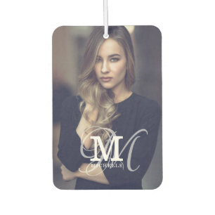 Custom Photo and Name Typography Air Freshener