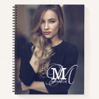 Custom Photo and Name Typography Notebook
