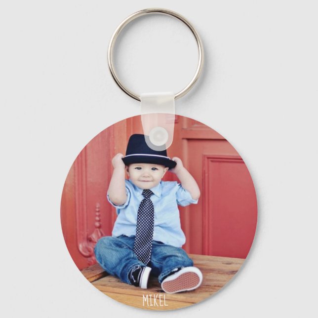 Custom Photo And Names Keychain (Front)