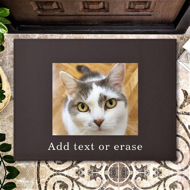 Custom Photo and Optional Text Personalized Doormat (Creator Uploaded)
