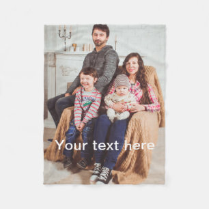 Custom Photo and/or Text Fleece Blanket