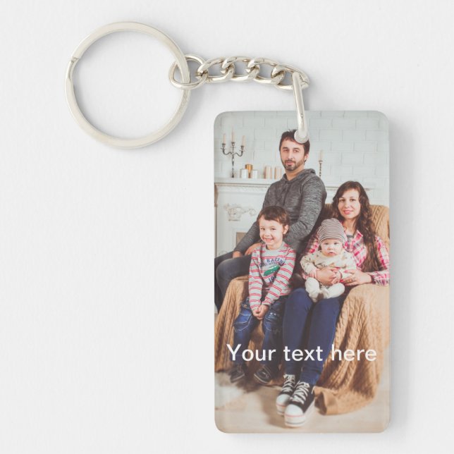 Custom Photo and/or Text Keychain (Front)
