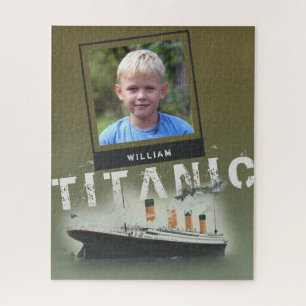 Custom Photo and Personalized Name Titanic Jigsaw Puzzle