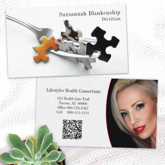 Custom Photo and QR Code Health Professional Business Card (Creator Uploaded)