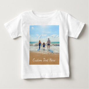Custom Photo and Text Baby T-Shirt Your Own Design