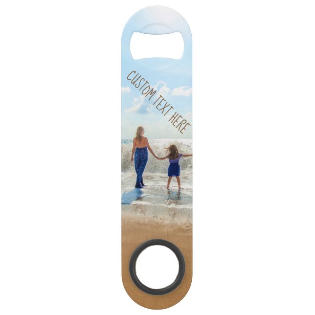 Custom Photo and Text Bar Key Your Photo Design (Front)