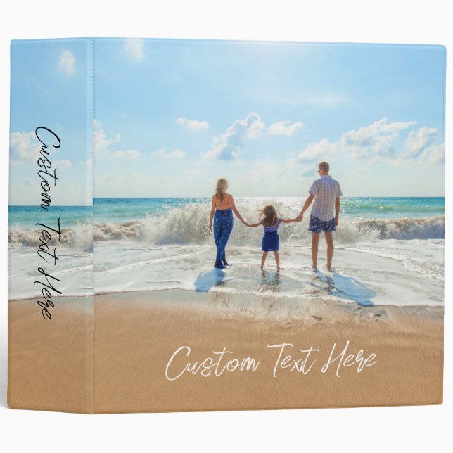 Custom Photo and Text Binder with Your Photos (Front/Spine)