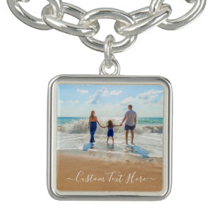 Custom Photo and Text Bracelet with Your Photos
