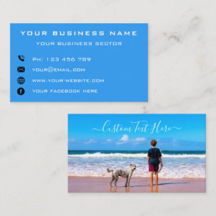 Custom Photo and Text Business Card Template