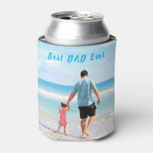 Custom Photo and Text Can Cooler - Best DAD Ever