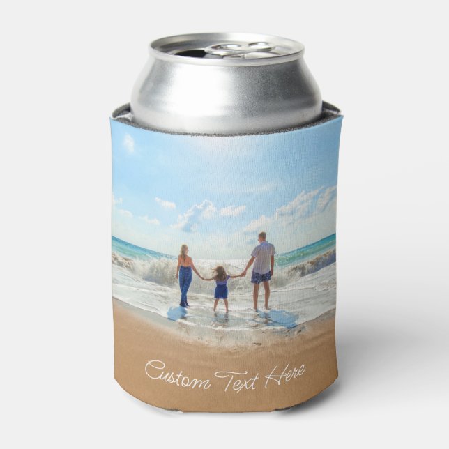 Custom Photo and Text Can Cooler Your Own Design (Can Front)