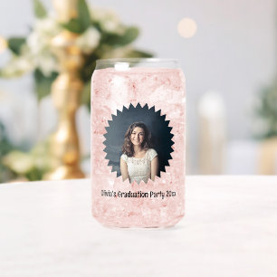 Custom Photo and Text Can Glass