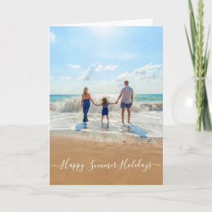 Custom Photo and Text Card Happy Summer Holidays