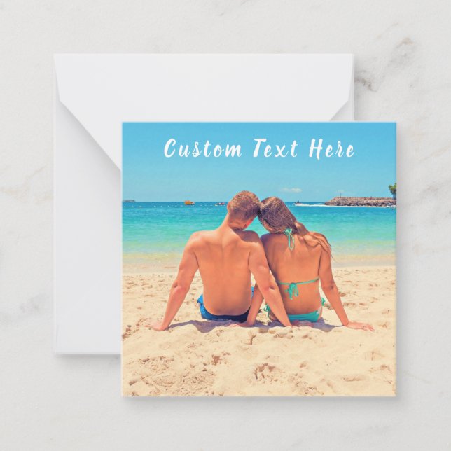 Custom Photo and Text Card with Your Own Design (Front)