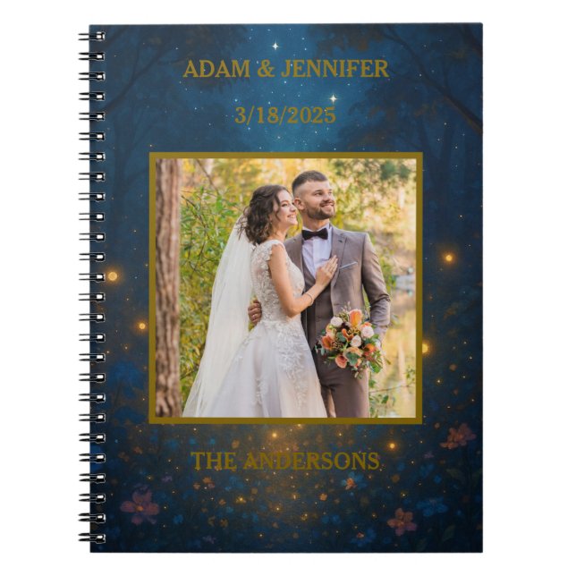 Custom Photo and Text Celestial Mystical Notebook (Front)