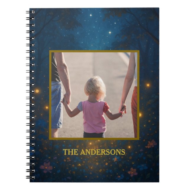 Custom Photo and Text Celestial Mystical Notebook (Front)