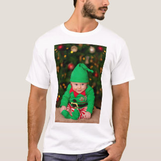 Custom photo and text Christmas T-Shirt