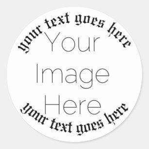 Custom Photo and text Church – Religious baptism Classic Round Sticker