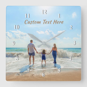 Custom Photo and Text Clock - Super Family