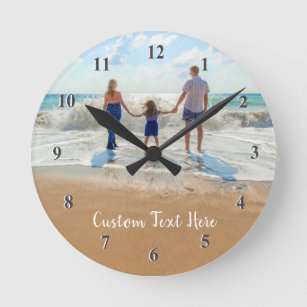 Custom Photo and Text Clock - Your Design - Family