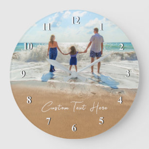 Custom Photo and Text Clock - Your Own Design