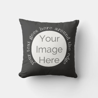 custom photo and text create your own  throw pillow