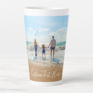 Custom Photo and Text - Family - Your Own Design Latte Mug