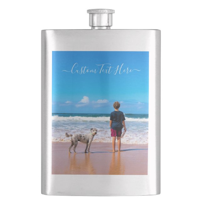Custom Photo and Text Flask with Your Own Design (Front)