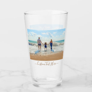 Custom Photo and Text Glass - Your Summer Design
