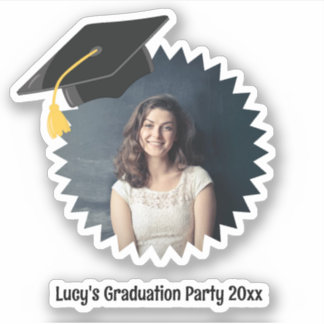 Custom Photo and Text Graduation Cap Cutout