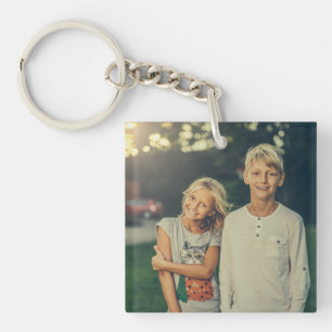 Custom photo and text keychain