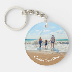 Custom Photo and Text Keychain Unique Your Design